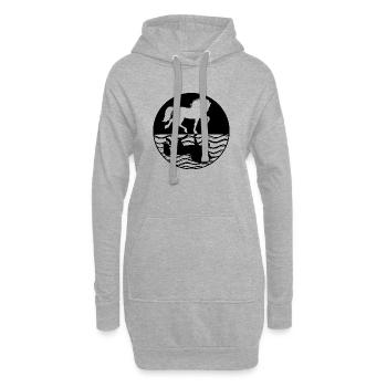 Ross Pferede Cheval Islandais Amour Chevaux Islandais - Sweat-shirt à capuche long Femme - gris chiné - Devant