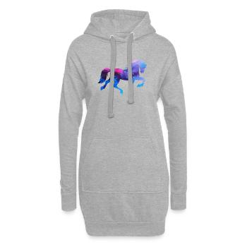 Cool Chevaux Islandais Cheval Amour Chevaux Galop - Sweat-shirt à capuche long Femme - gris chiné - Devant