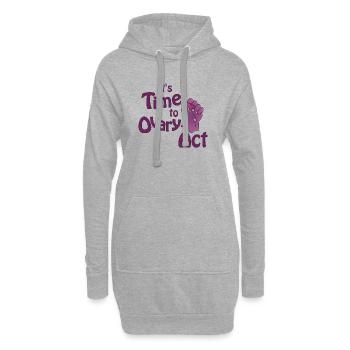 it's Time to Ovary-Act lila - Hoodie-Kleid - Grau meliert - Vorne