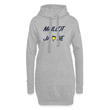 Maillot jaune - Sweat-shirt à capuche long Femme - gris chiné - Devant