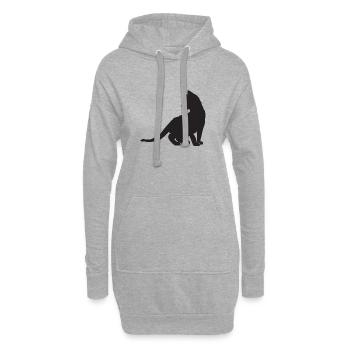 Kitten design - Hoodie Dress - heather grey - Front