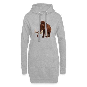 eiszeittier, tolle tierdesigns - Hoodie-Kleid - Grau meliert - Vorne