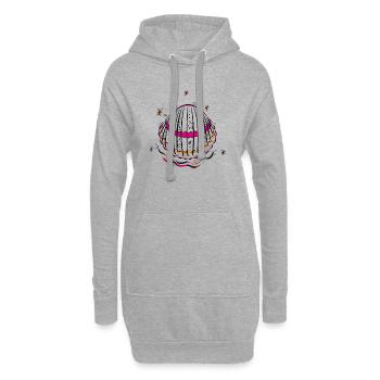 Shell Vacances d’été - Sweat-shirt à capuche long Femme - gris chiné - Devant