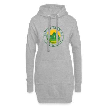 Rio de Janeiro Emblem: Strand & Berge - Hoodie-Kleid - Grau meliert - Vorne