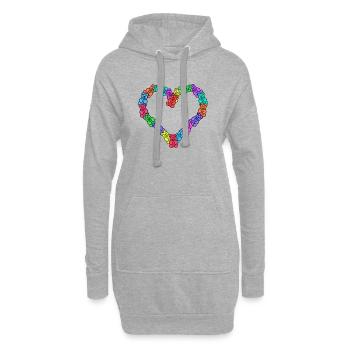 Süßigkeiten Nachspeise Lecker Naschen Süß - Hoodie-Kleid - Grau meliert - Vorne