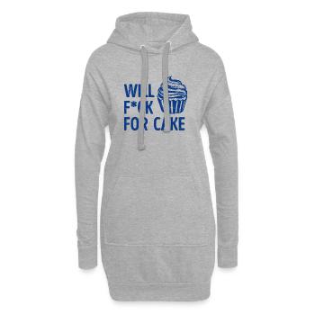 Statement Lecker Cupcake Süßigkeiten Kuchen - Hoodie-Kleid - Grau meliert - Vorne