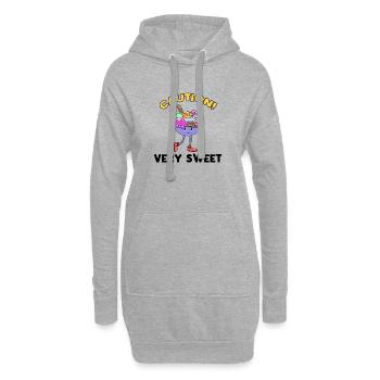 Donut Sweets Statement Délicieux Dessert - Sweat-shirt à capuche long Femme - gris chiné - Devant