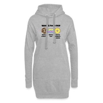 Donut Statement Süßigkeiten Kuchen Nachspeise - Hoodie-Kleid - Grau meliert - Vorne