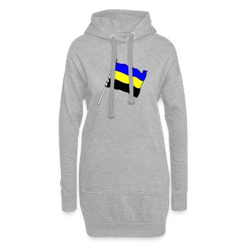 Flagge Provinz Gelderland - Hoodie-Kleid - Grau meliert - Vorne