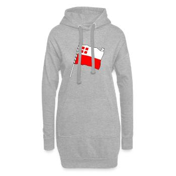 Drapeau province Utrecht - Sweat-shirt à capuche long Femme - gris chiné - Devant