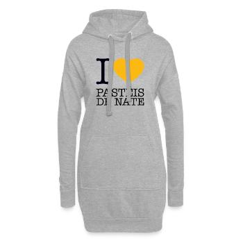 I LOVE PASTELS DE NATA Portugal Cake - Hoodie-Kleid - Grau meliert - Vorne