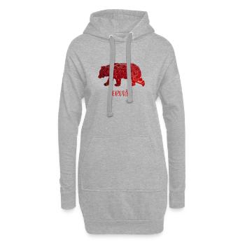 Erdbär - Hoodie-Kleid - Grau meliert - Vorne