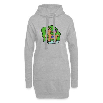 Gestirne Steinbock Tierkreiszeichen Horoskop - Hoodie-Kleid - Grau meliert - Vorne