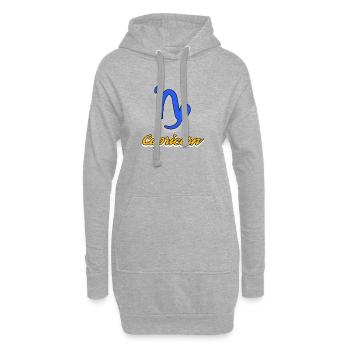 Signes du zodiaque Astronomie Capricorne ésotérique - Sweat-shirt à capuche long Femme - gris chiné - Devant