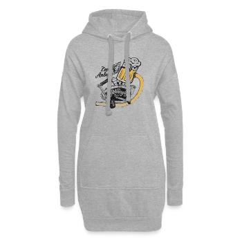Zapfanlage Bier Twins Bikertreffen - Hoodie-Kleid - Grau meliert - Vorne