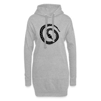 Schlange Symbol - Hoodie-Kleid - Grau meliert - Vorne