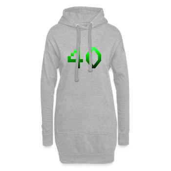 geburtstagsgeschenk, 40 Pixelgrafik - Hoodie-Kleid - Grau meliert - Vorne