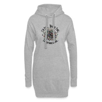 Lustige Weihnachten - Mir geht es gut. Das macht Spaß. Alles in der Brandung - Hoodie-Kleid - Grau meliert - Vorne