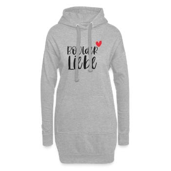 Bouldern Boulderliebe Berge Klettern Geschenk - Hoodie-Kleid - Grau meliert - Vorne