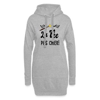La fée pas chier! - Sweat-shirt à capuche long Femme - gris chiné - Devant