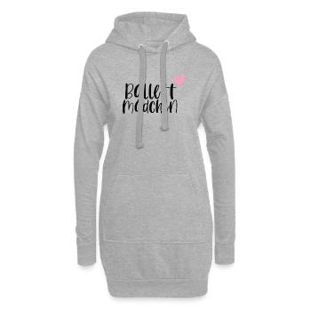 Ballett Mädchen Ballerina Balletttänzerin Geschenk - Hoodie-Kleid - Grau meliert - Vorne