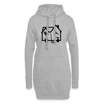 Home Reiniger Fensterreiniger - Hoodie-Kleid - Grau meliert - Vorne