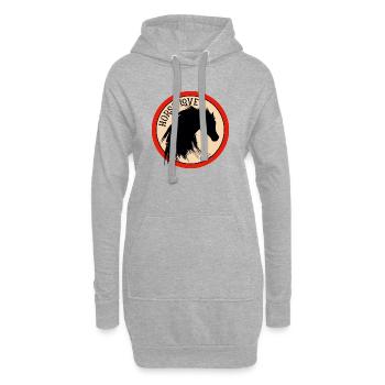 reiten Pferd hobby sport horse love wappen mähne b - Hoodie-Kleid - Grau meliert - Vorne