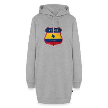 Design des armoiries de Giron, Colombie - Sweat-shirt à capuche long Femme - gris chiné - Devant
