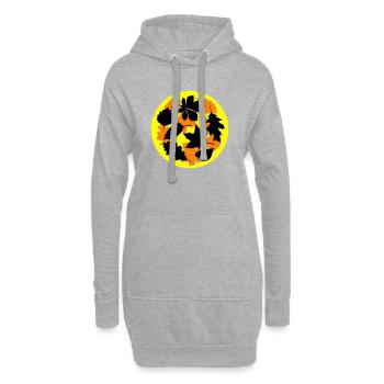 Herbst Oktober Wetter - Hoodie-Kleid - Grau meliert - Vorne