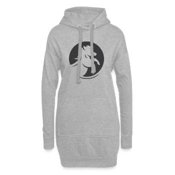 Pferd Symbol Logo icon Illustration Emblem Wappen - Hoodie-Kleid - Grau meliert - Vorne