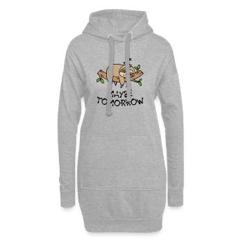 Tier Statement Faultier Dschungel Faul Schlafen - Hoodie-Kleid - Grau meliert - Vorne