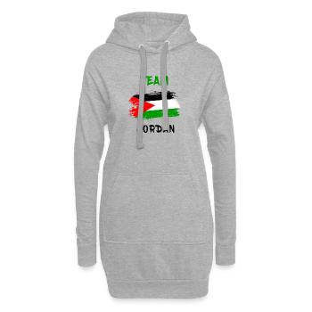 Design du drapeau de l'équipe de - Sweat-shirt à capuche long Femme - gris chiné - Devant