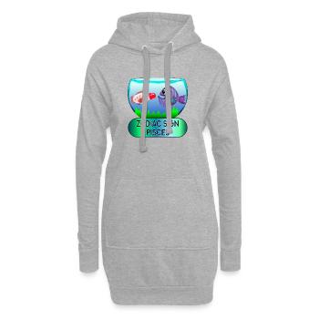 SONNENZEICHEN FISCHE - ZODIAC ASTROLOGIE - Hoodie-Kleid - Grau meliert - Vorne