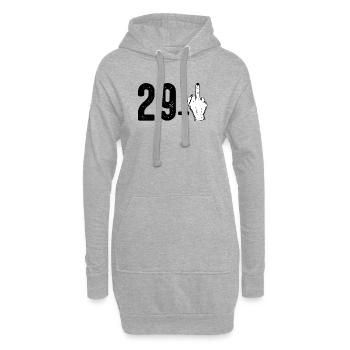 2014 Bold Middle Finger Graffiti - Sweat-shirt à capuche long Femme - gris chiné - Devant