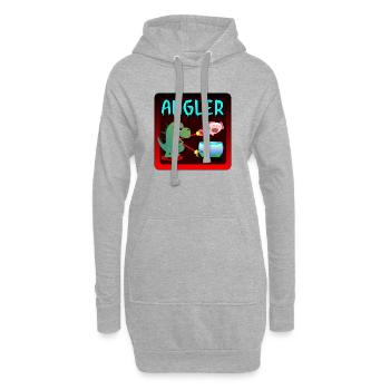 ANGLER - DINOSAURIER KINDER ANGELN - Hoodie-Kleid - Grau meliert - Vorne