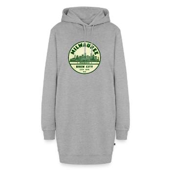 Milwaukee Skyline Brew City Badge - Hoodie-Kleid - Grau meliert - Vorne