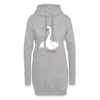 lustige Tiere zu Weihnachten - Hoodie-Kleid - Grau meliert - Vorne