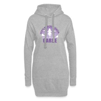 Garde Fasching Karneval Tanzen Geschenk - Hoodie-Kleid - Grau meliert - Vorne