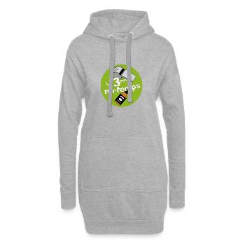 3 ème mi-temps - Sweat-shirt à capuche long Femme - gris chiné - Devant