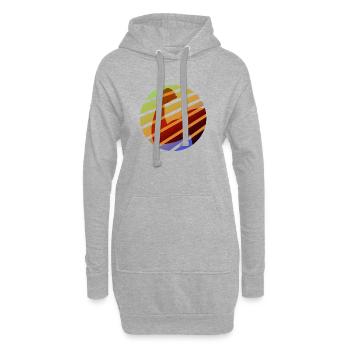 Invincible - Muscles - strong - colorful - Hoodie Dress - heather grey - Front