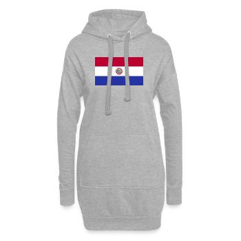 Paraguay National Flagge - Hoodie-Kleid - Grau meliert - Vorne