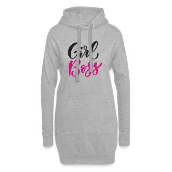 Fille Boss - Sweat-shirt à capuche long Femme - gris chiné - Devant