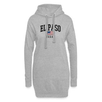 T-shirt rétro El Paso Texas - Sweat-shirt à capuche long Femme - gris chiné - Devant
