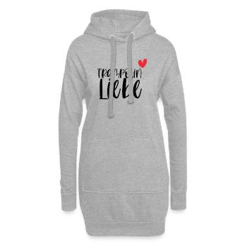 Trampolin Liebe Jumping Fitness Geschenk - Hoodie-Kleid - Grau meliert - Vorne