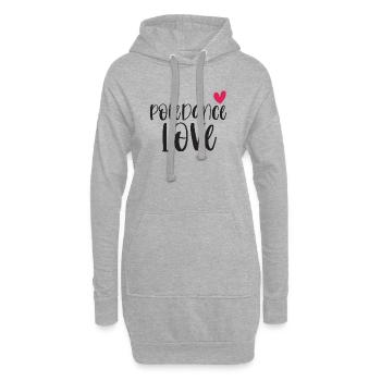Pole Dance Tänzerin Poledancing Love Geschenk - Hoodie-Kleid - Grau meliert - Vorne