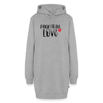 Racingbike Love! Fahrrad Sport Radsport Geschenk - Hoodie-Kleid - Grau meliert - Vorne