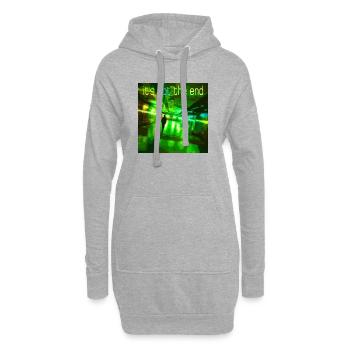 Es ist nicht das Ende Neon Tunnel - Hoodie-Kleid - Grau meliert - Vorne
