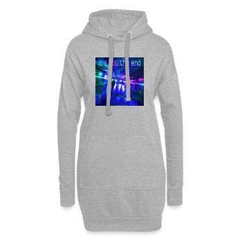 Es ist nicht das Ende Neon Tunnel - Hoodie-Kleid - Grau meliert - Vorne