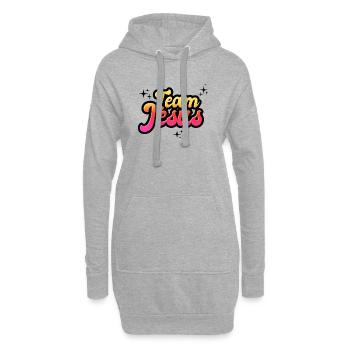 Equipe Jesus - Sweat-shirt à capuche long Femme - gris chiné - Devant