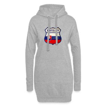 Bratislava Slowakei Wappen Flaggen Design - Hoodie-Kleid - Grau meliert - Vorne
